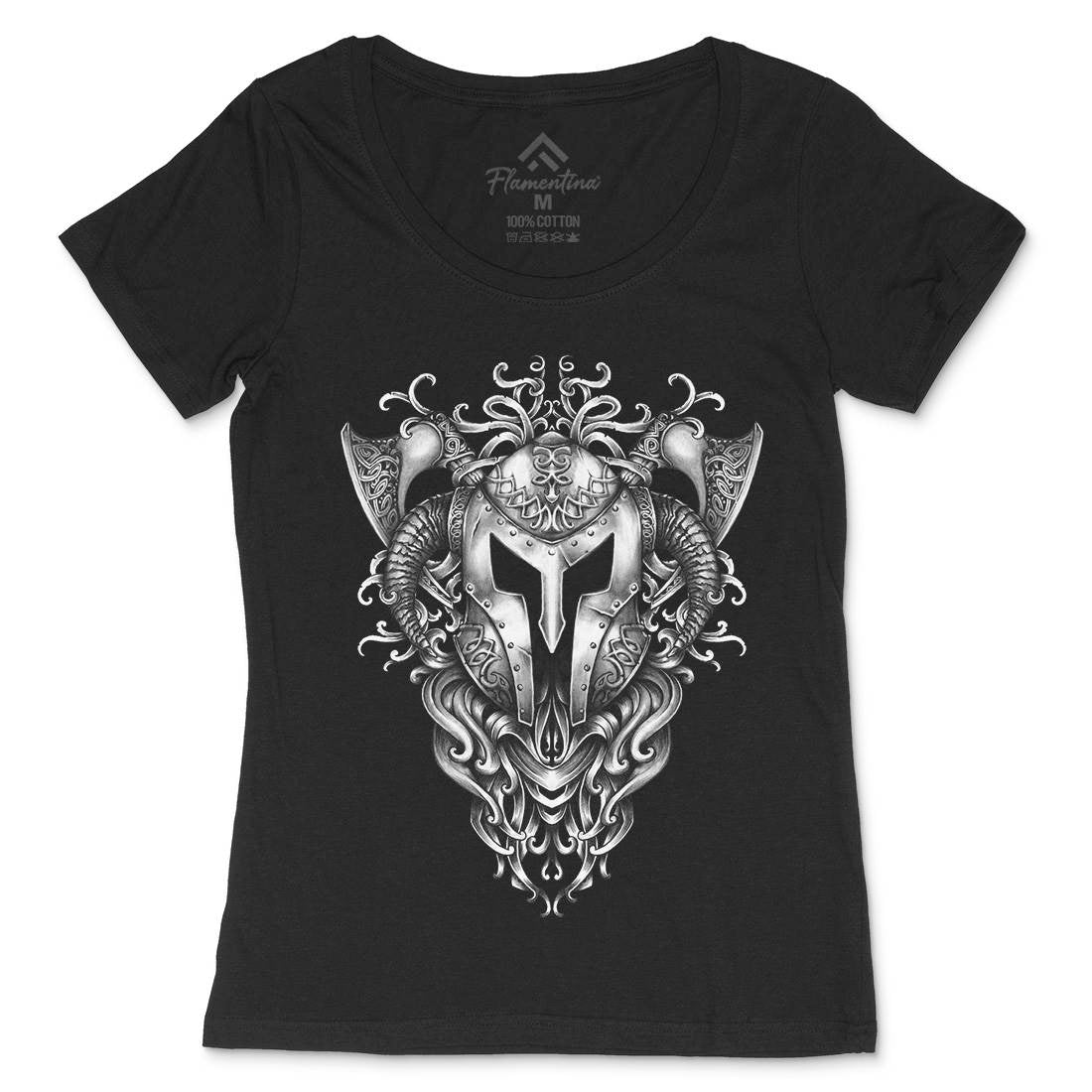 Armor Of Viking Womens Scoop Neck T-Shirt Warriors A479