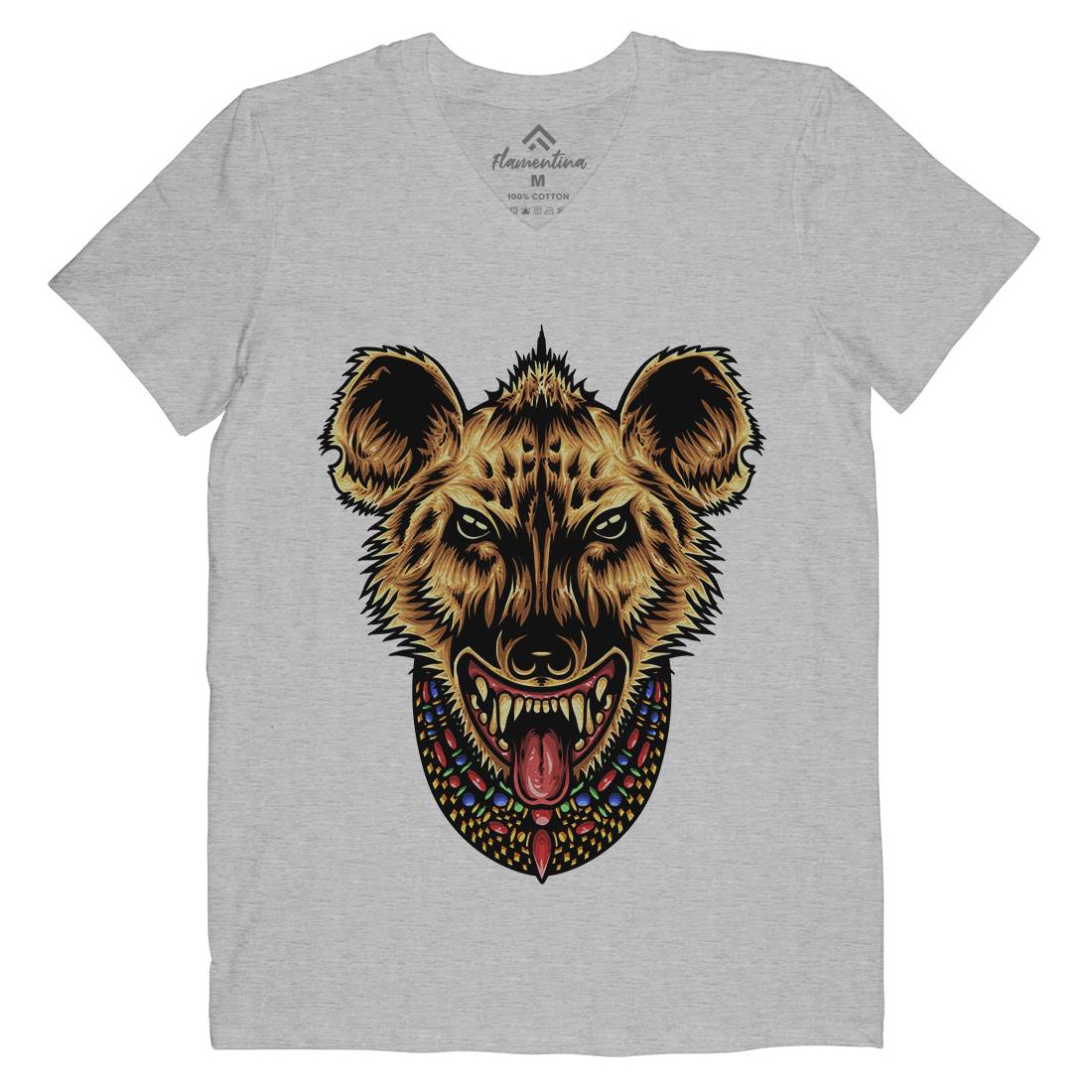 Domination Mens Organic V-Neck T-Shirt Animals A480