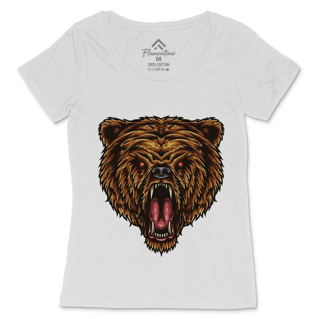 Great Power Womens Scoop Neck T-Shirt Animals A482