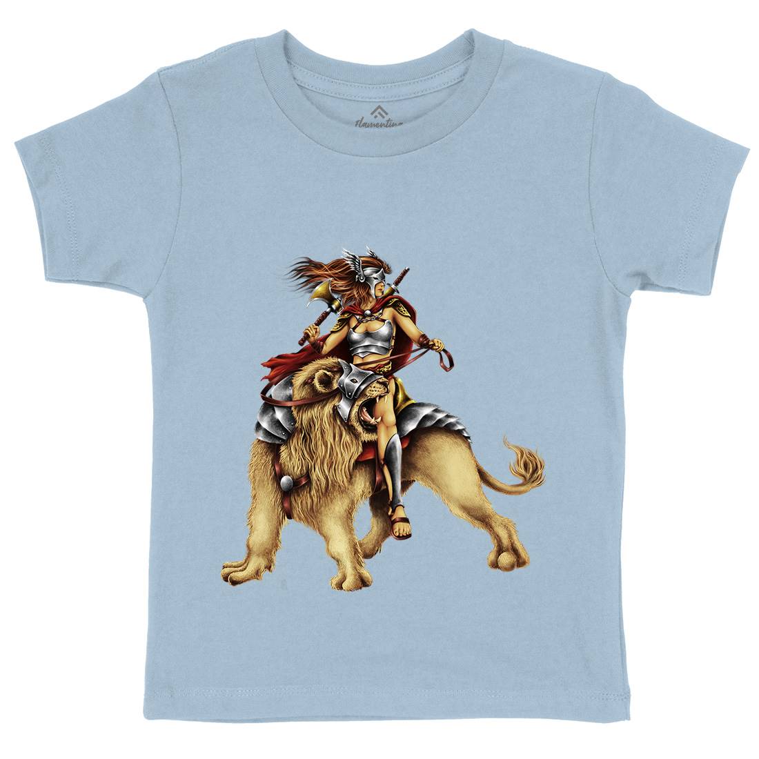 Lion Rider Kids Crew Neck T-Shirt Warriors A483