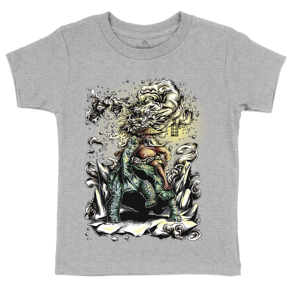 Wise Oldman Kids Organic Crew Neck T-Shirt Warriors A484