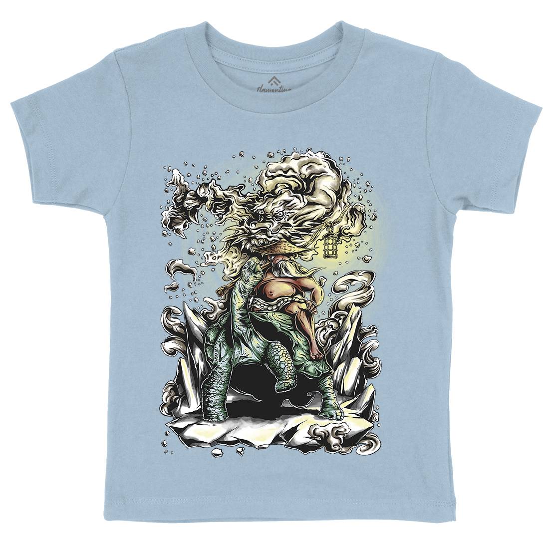 Wise Oldman Kids Crew Neck T-Shirt Warriors A484