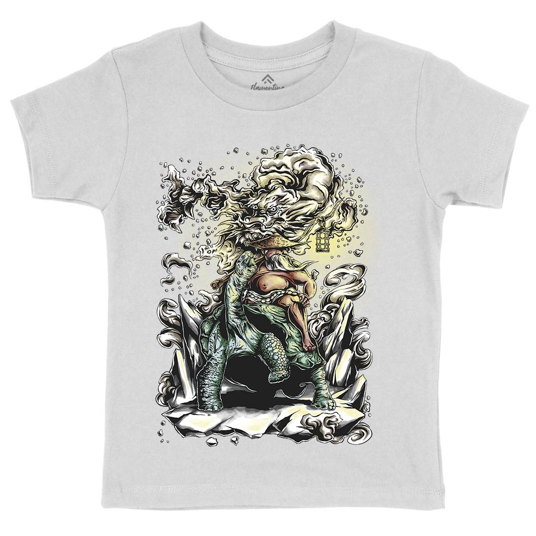Wise Oldman Kids Organic Crew Neck T-Shirt Warriors A484