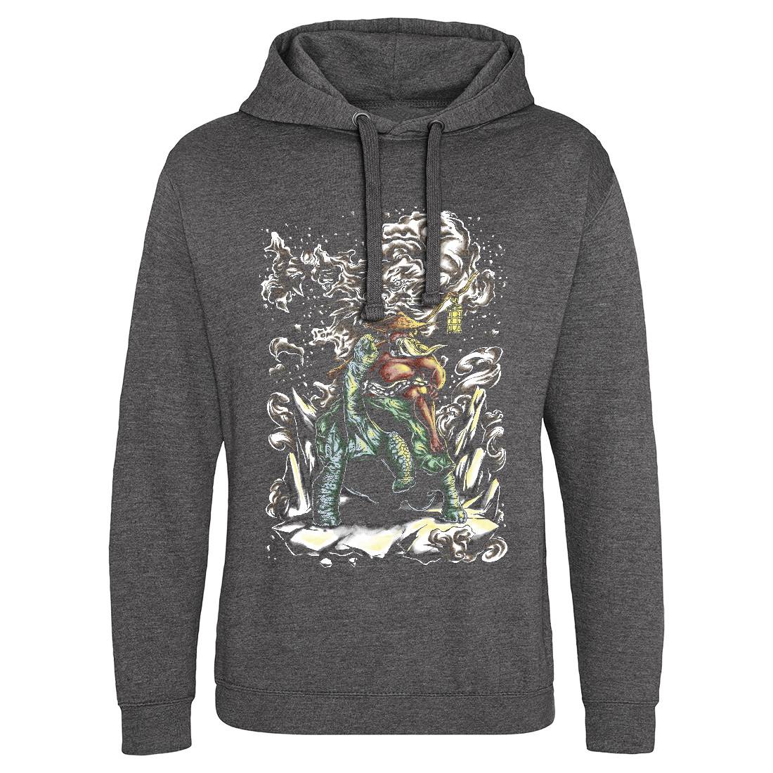 Wise Oldman Mens Hoodie Without Pocket Warriors A484