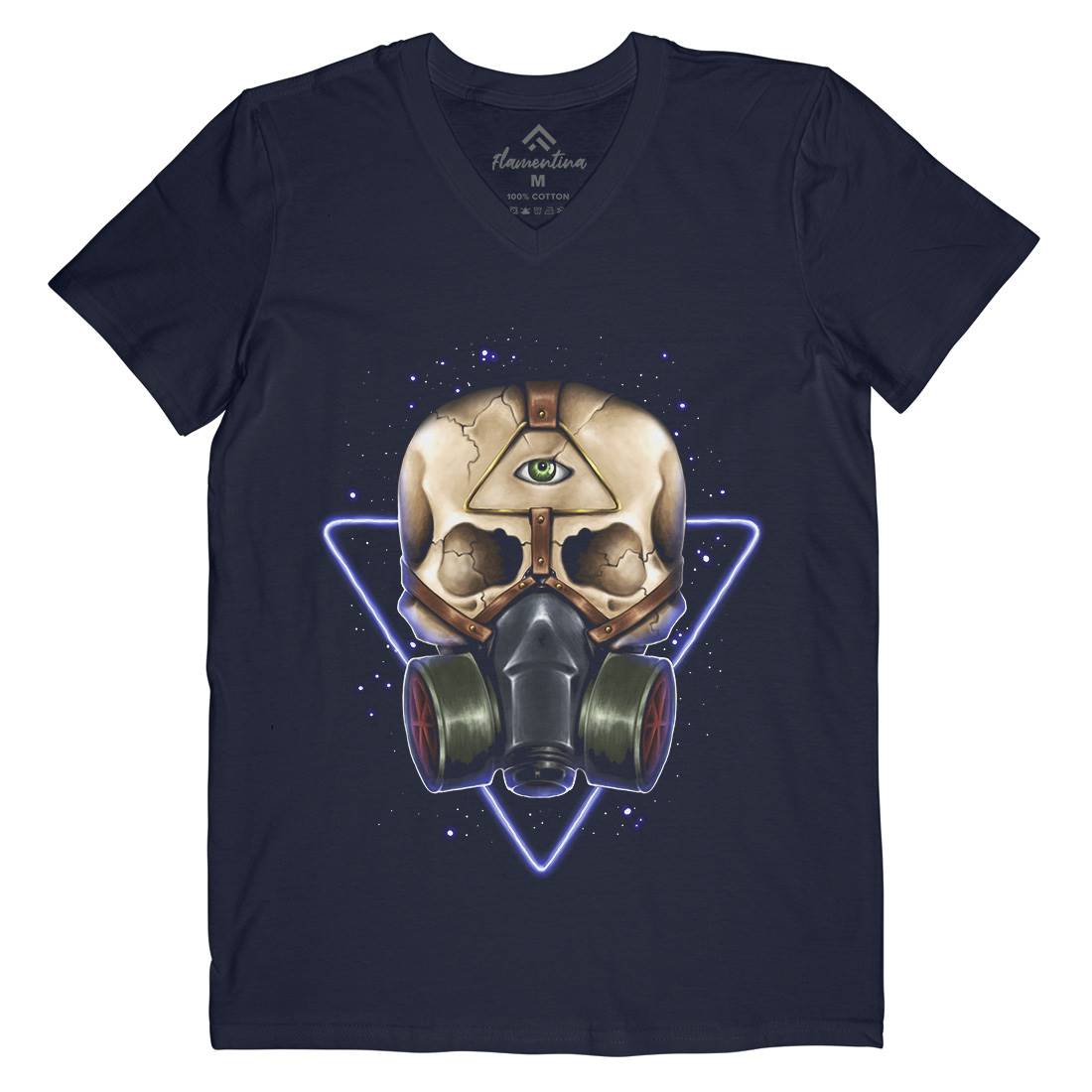 Toxic Galaxy Mens Organic V-Neck T-Shirt Space A486