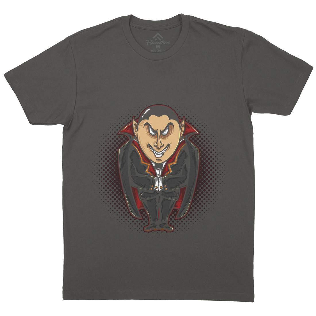 Vampire Evil Mens Organic Crew Neck T-Shirt Horror A488