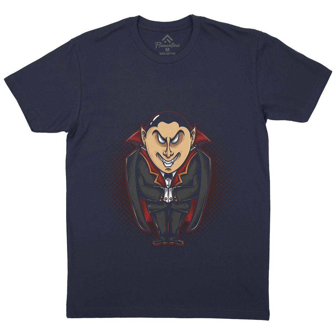 Vampire Evil Mens Organic Crew Neck T-Shirt Horror A488