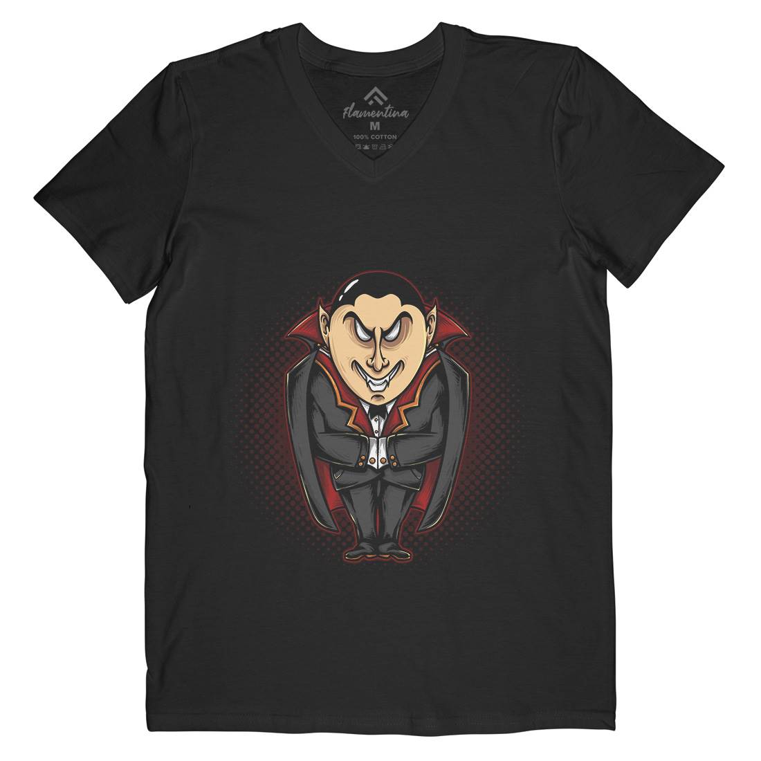 Vampire Evil Mens Organic V-Neck T-Shirt Horror A488