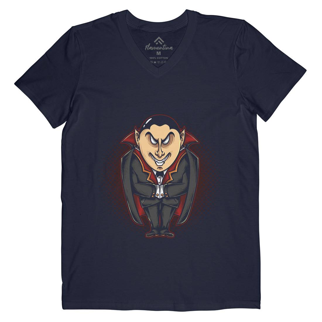 Vampire Evil Mens V-Neck T-Shirt Horror A488