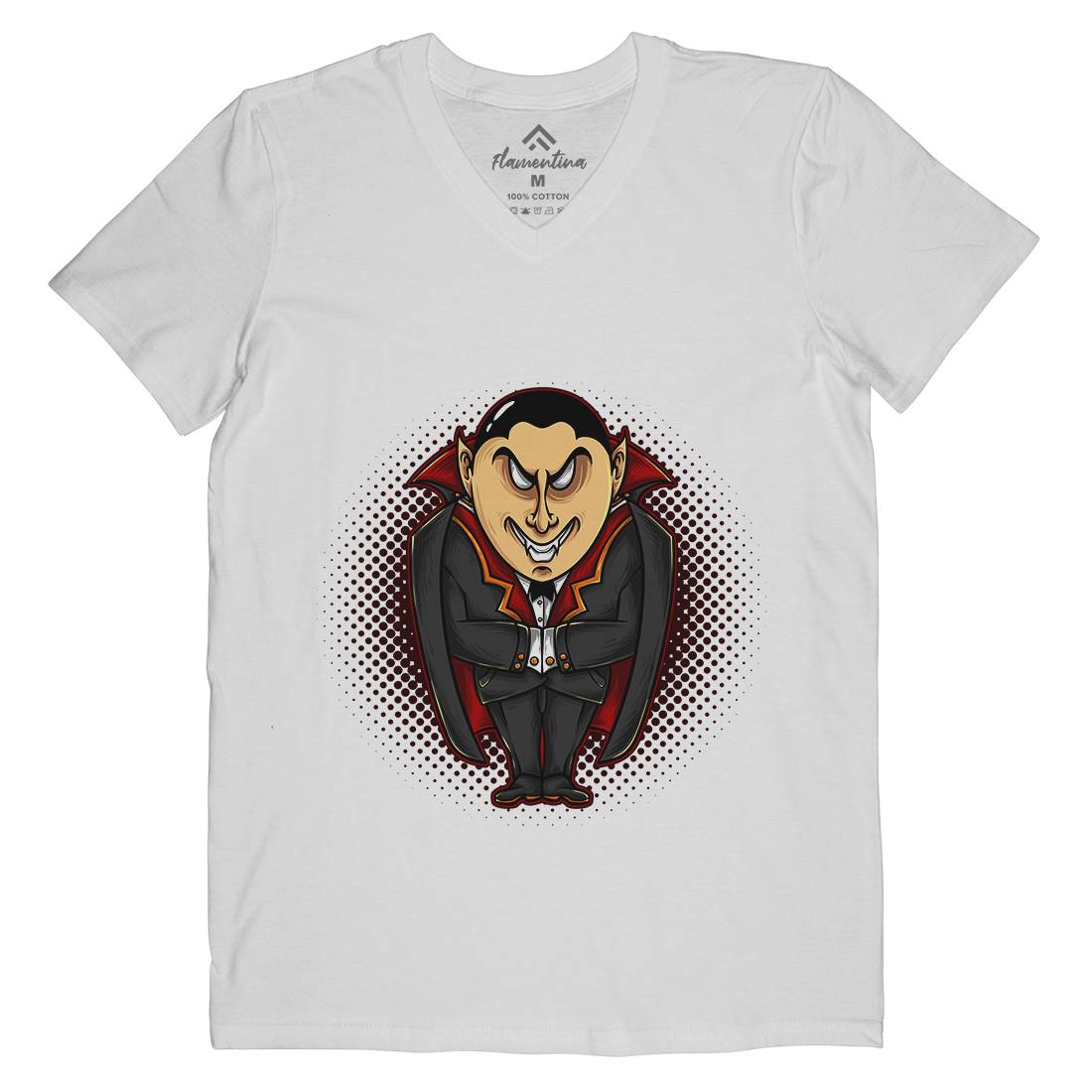 Vampire Evil Mens Organic V-Neck T-Shirt Horror A488