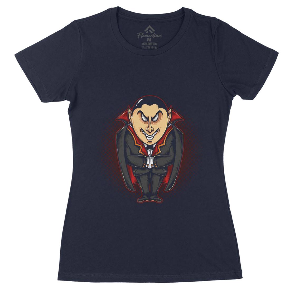 Vampire Evil Womens Organic Crew Neck T-Shirt Horror A488
