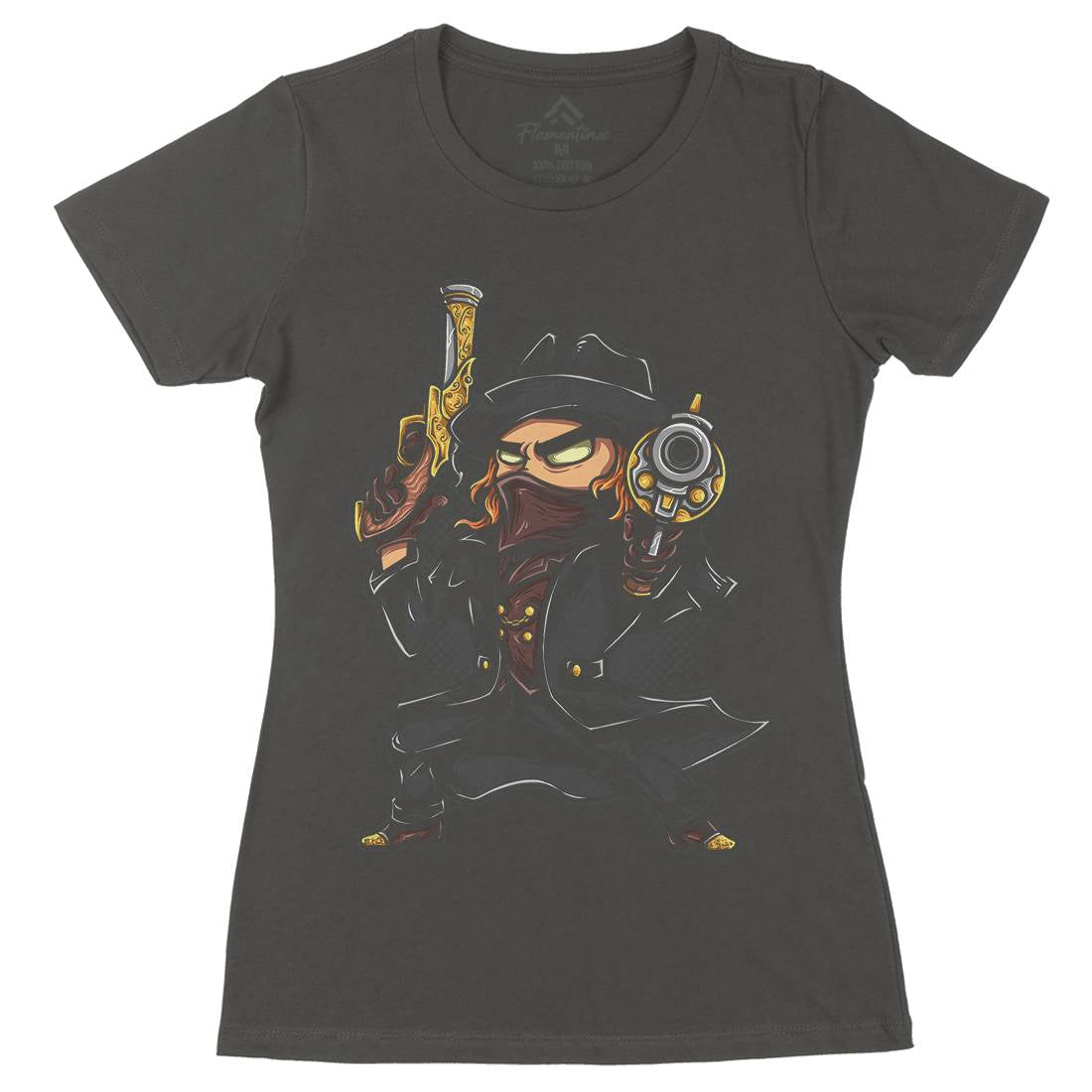Vampire Hunter Womens Organic Crew Neck T-Shirt Horror A489