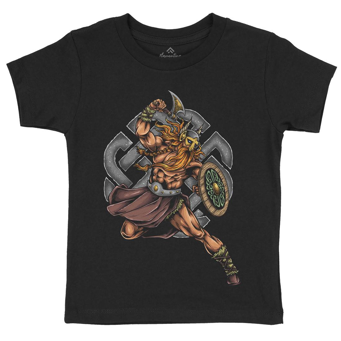 Viking Warrior Kids Organic Crew Neck T-Shirt Warriors A490