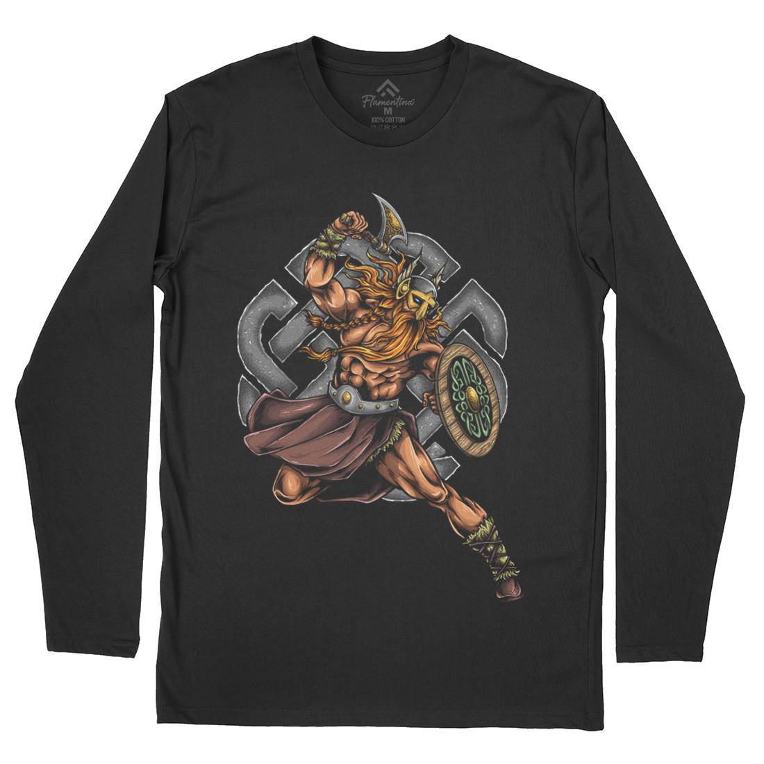 Viking Warrior Mens Long Sleeve T-Shirt Warriors A490