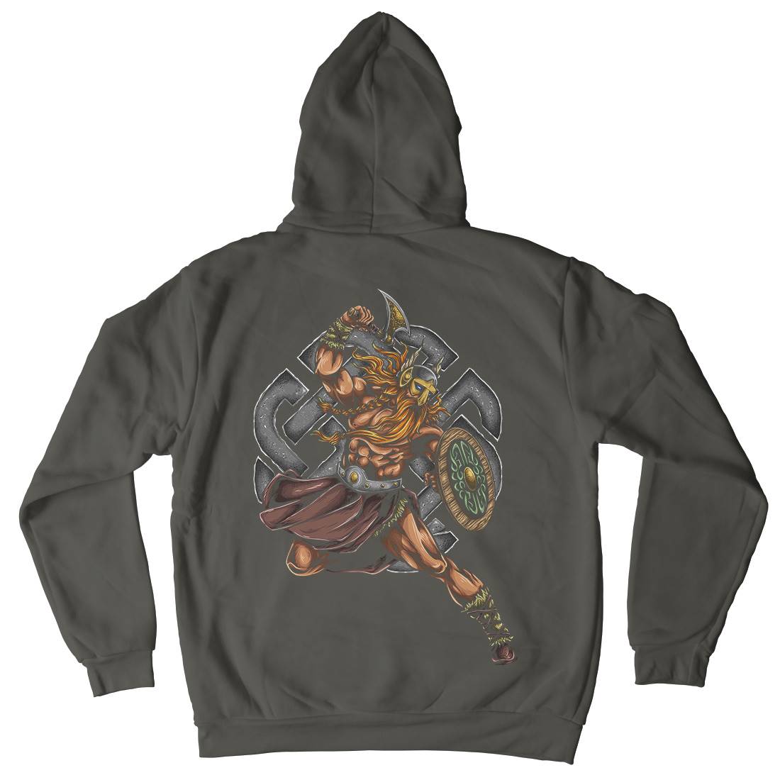 Viking Warrior Mens Hoodie With Pocket Warriors A490