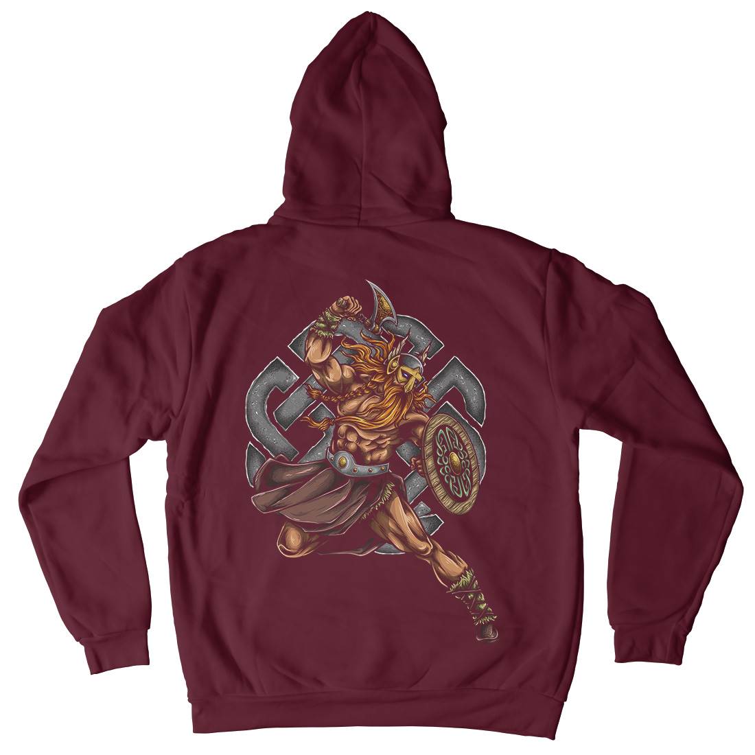 Viking Warrior Mens Hoodie With Pocket Warriors A490