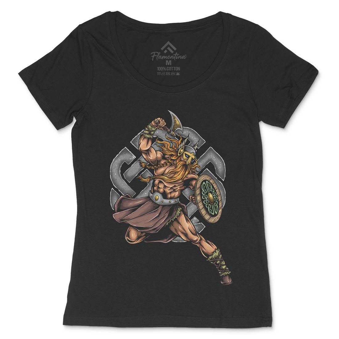 Viking Warrior Womens Scoop Neck T-Shirt Warriors A490