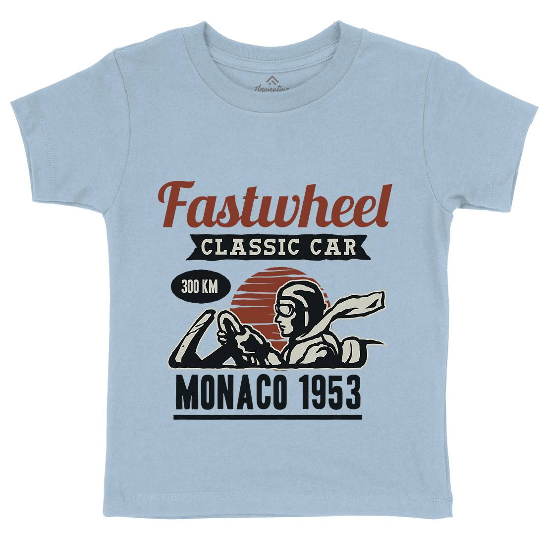 Vintage Racer Kids Crew Neck T-Shirt Cars A491