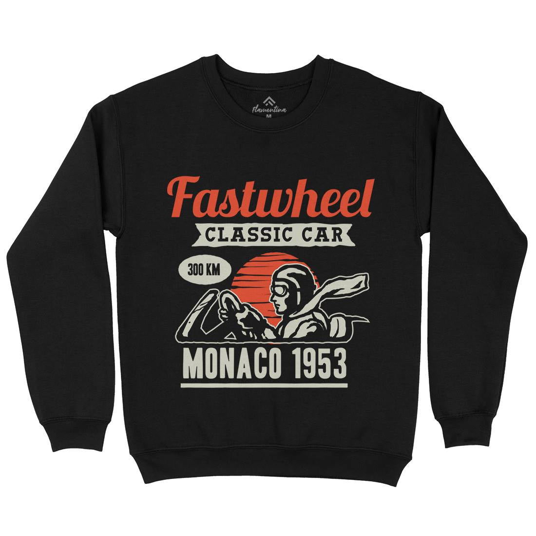 Vintage Racer Mens Crew Neck Sweatshirt Cars A491