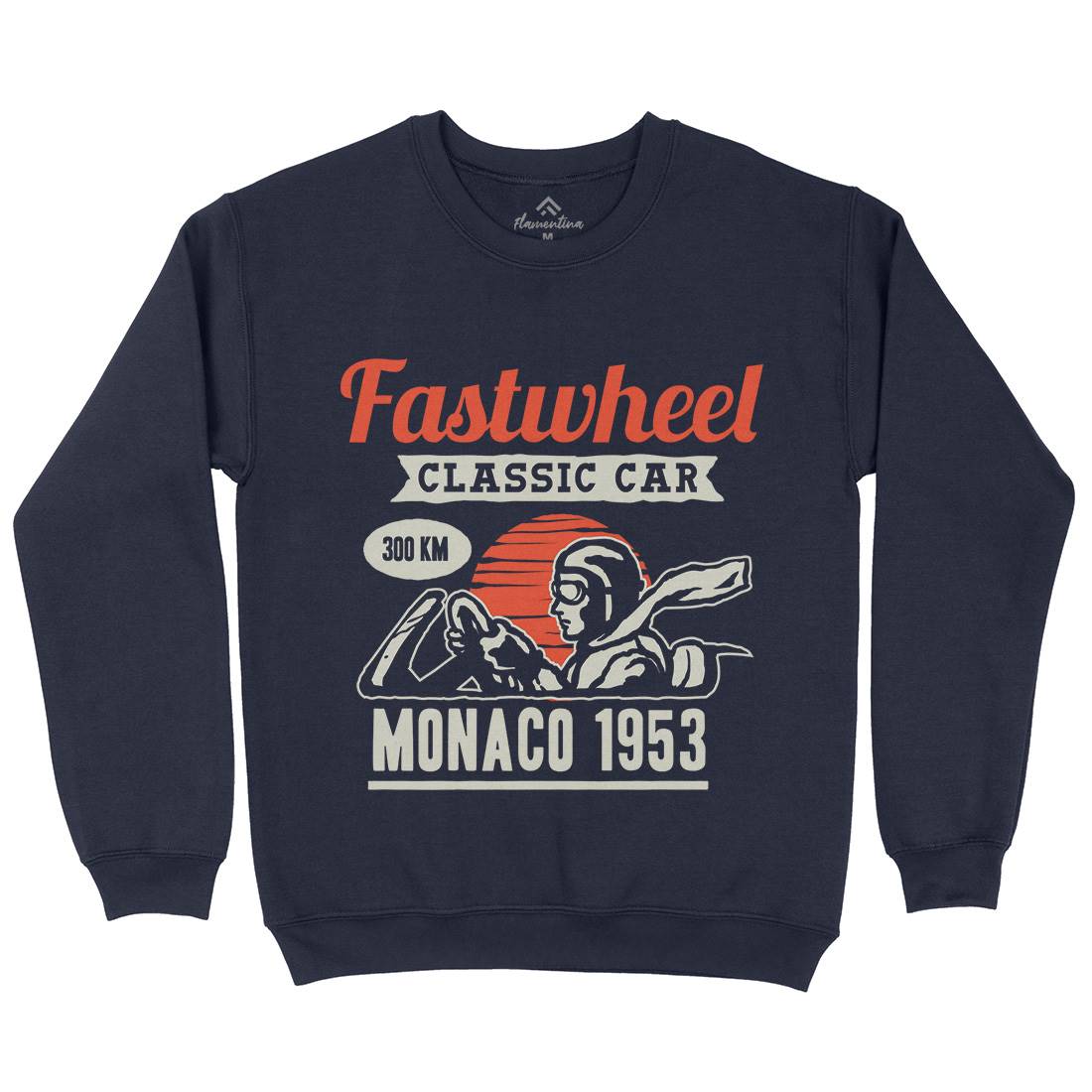 Vintage Racer Mens Crew Neck Sweatshirt Cars A491