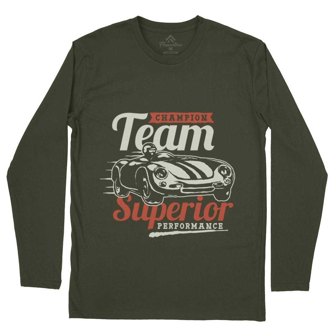 Vintage Racer Champion Mens Long Sleeve T-Shirt Cars A492