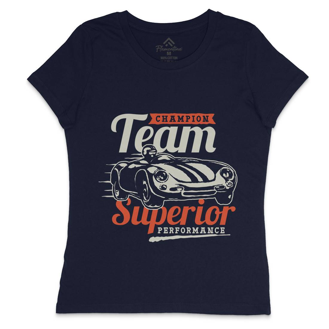 Vintage Racer Champion Womens Crew Neck T-Shirt Cars A492