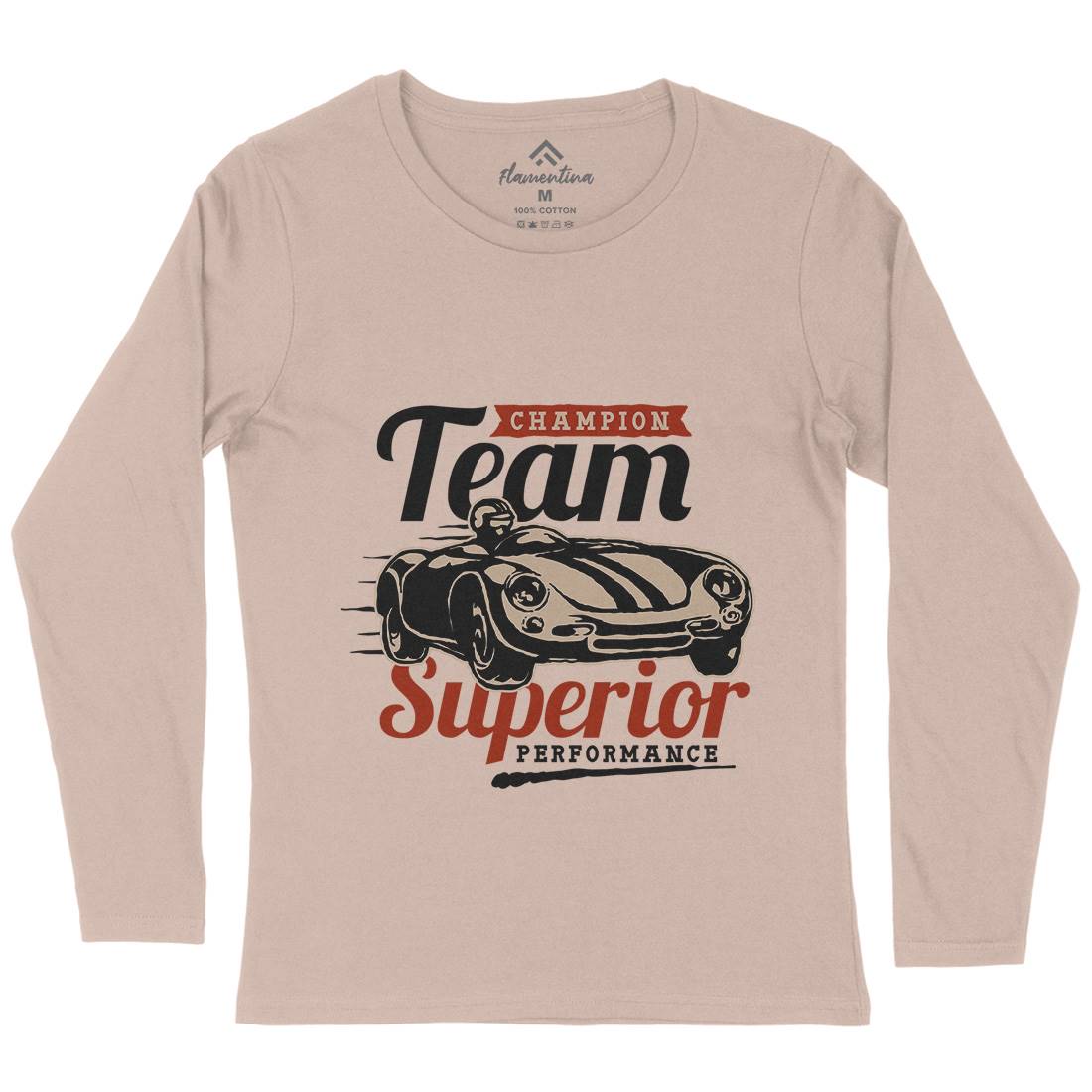 Vintage Racer Champion Womens Long Sleeve T-Shirt Cars A492