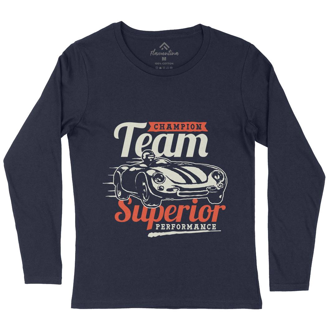 Vintage Racer Champion Womens Long Sleeve T-Shirt Cars A492