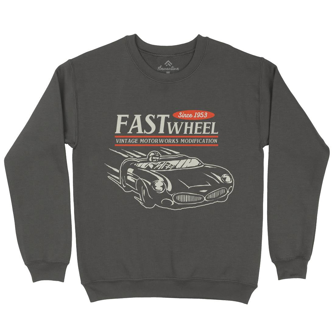 Vintage Racer Speed Mens Crew Neck Sweatshirt Cars A493
