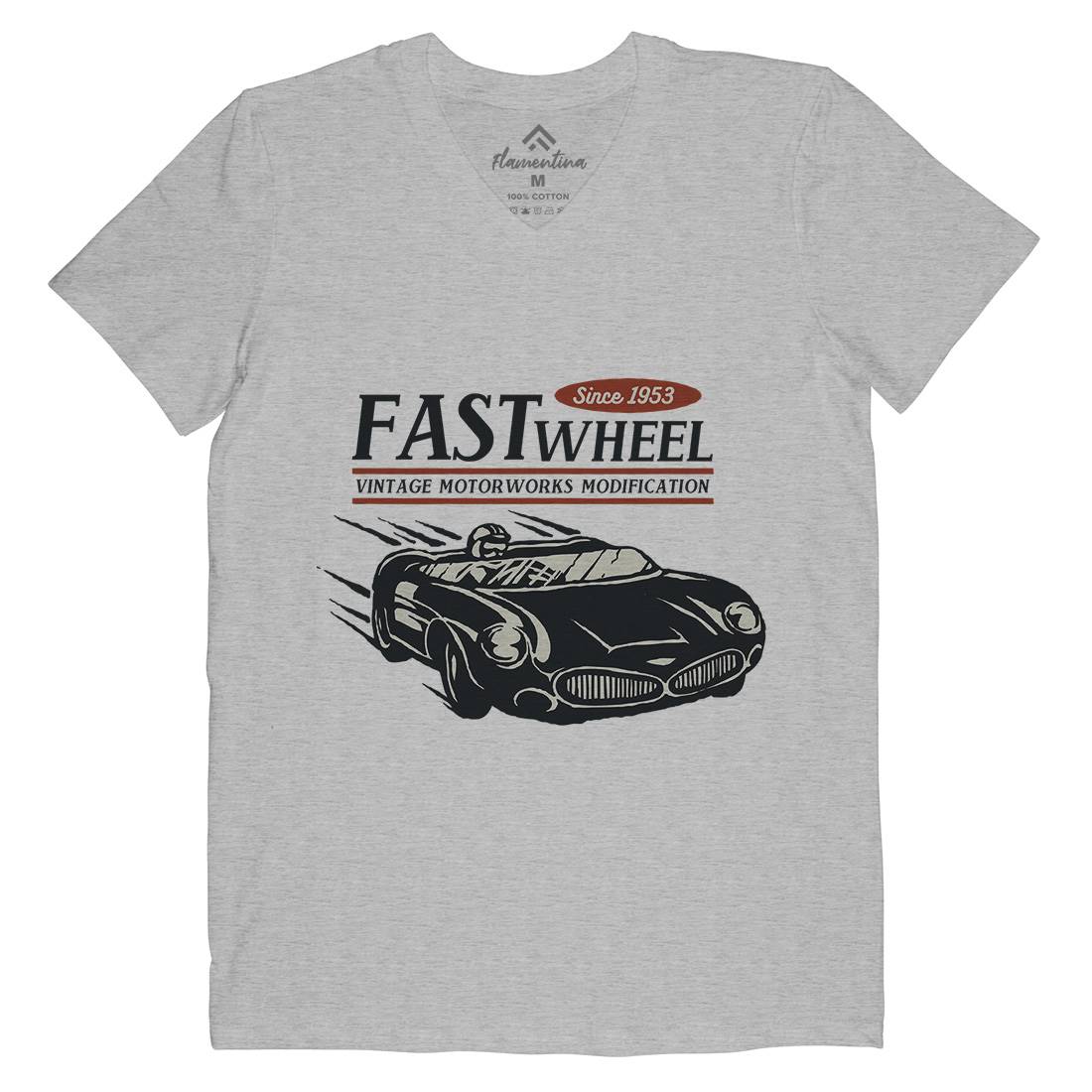 Vintage Racer Speed Mens V-Neck T-Shirt Cars A493