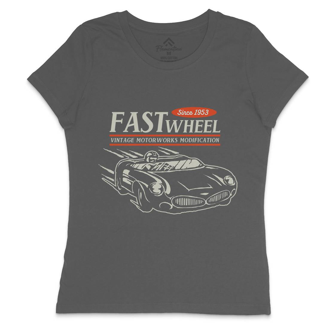 Vintage Racer Speed Womens Crew Neck T-Shirt Cars A493