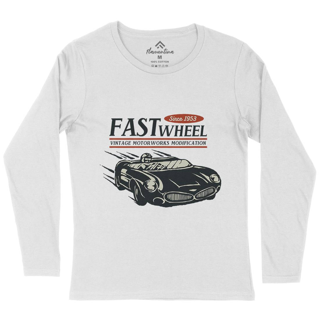 Vintage Racer Speed Womens Long Sleeve T-Shirt Cars A493