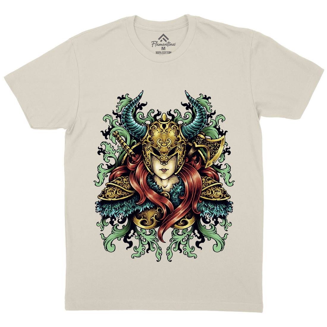 Warrior Goddess Mens Organic Crew Neck T-Shirt Warriors A494