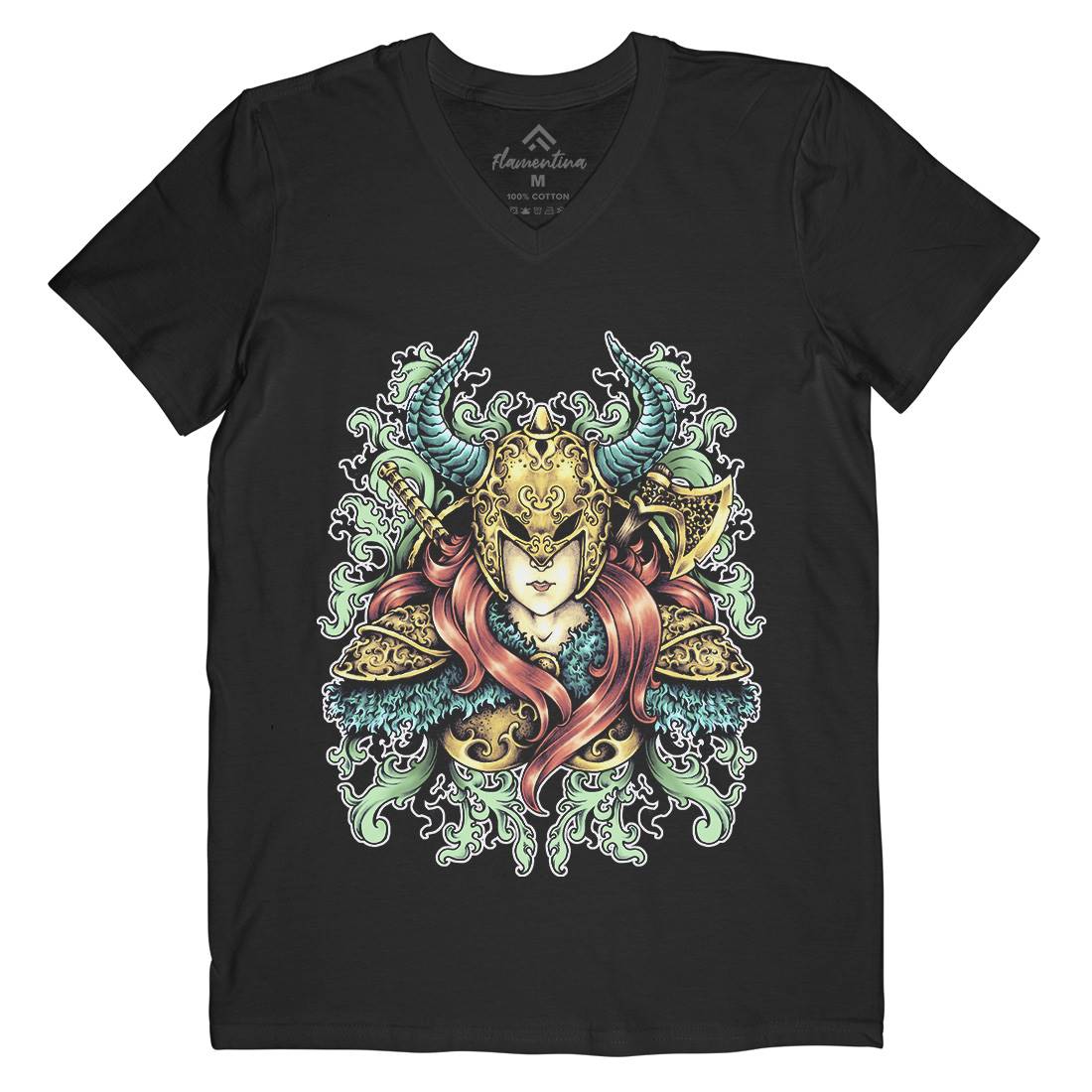 Warrior Goddess Mens V-Neck T-Shirt Warriors A494