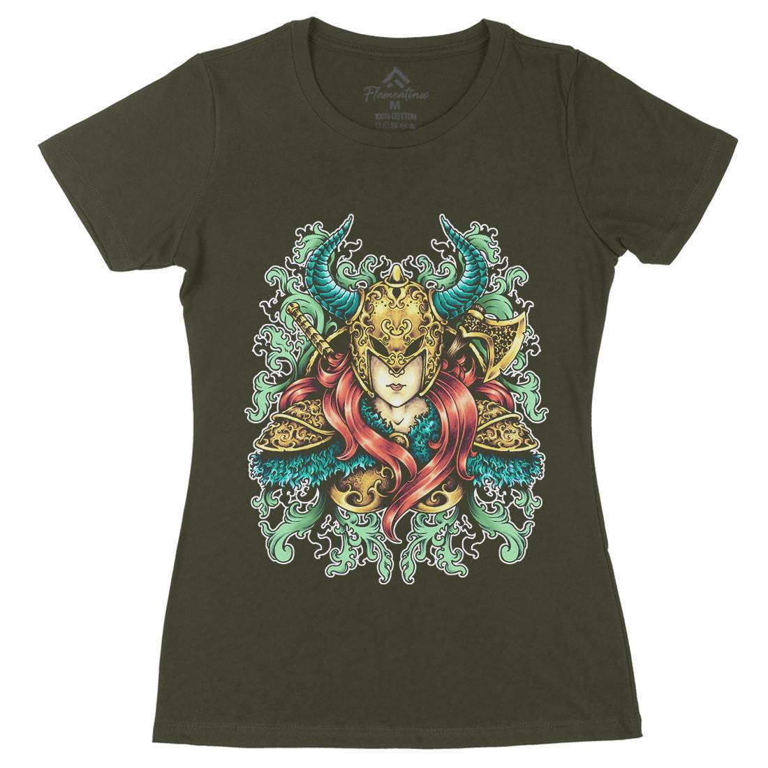 Warrior Goddess Womens Organic Crew Neck T-Shirt Warriors A494