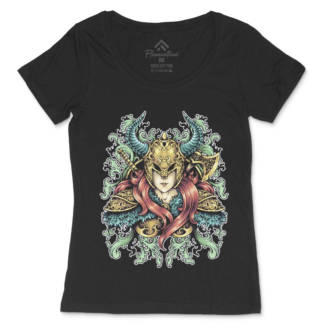 Warrior Goddess Womens Scoop Neck T-Shirt Warriors A494
