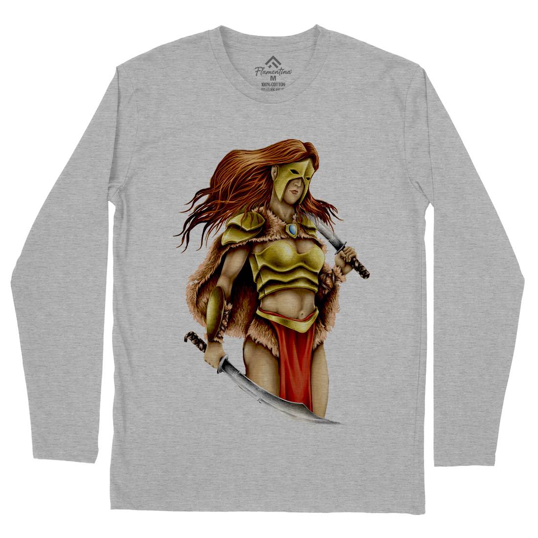 Warrior Queen Mens Long Sleeve T-Shirt Warriors A496