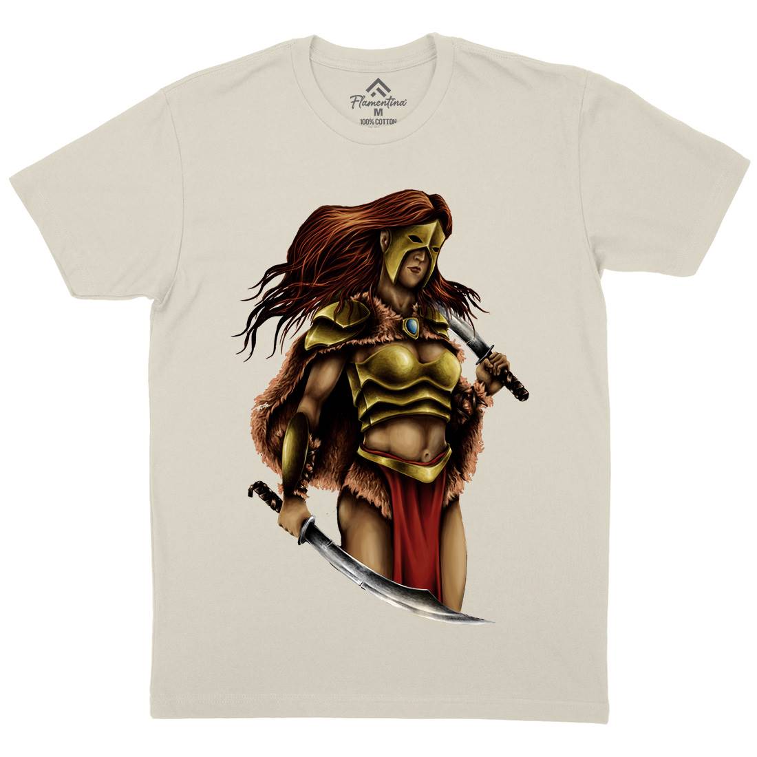 Warrior Queen Mens Organic Crew Neck T-Shirt Warriors A496