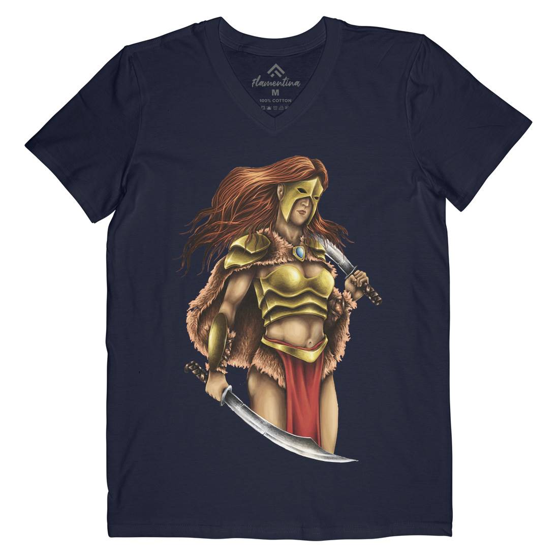 Warrior Queen Mens Organic V-Neck T-Shirt Warriors A496