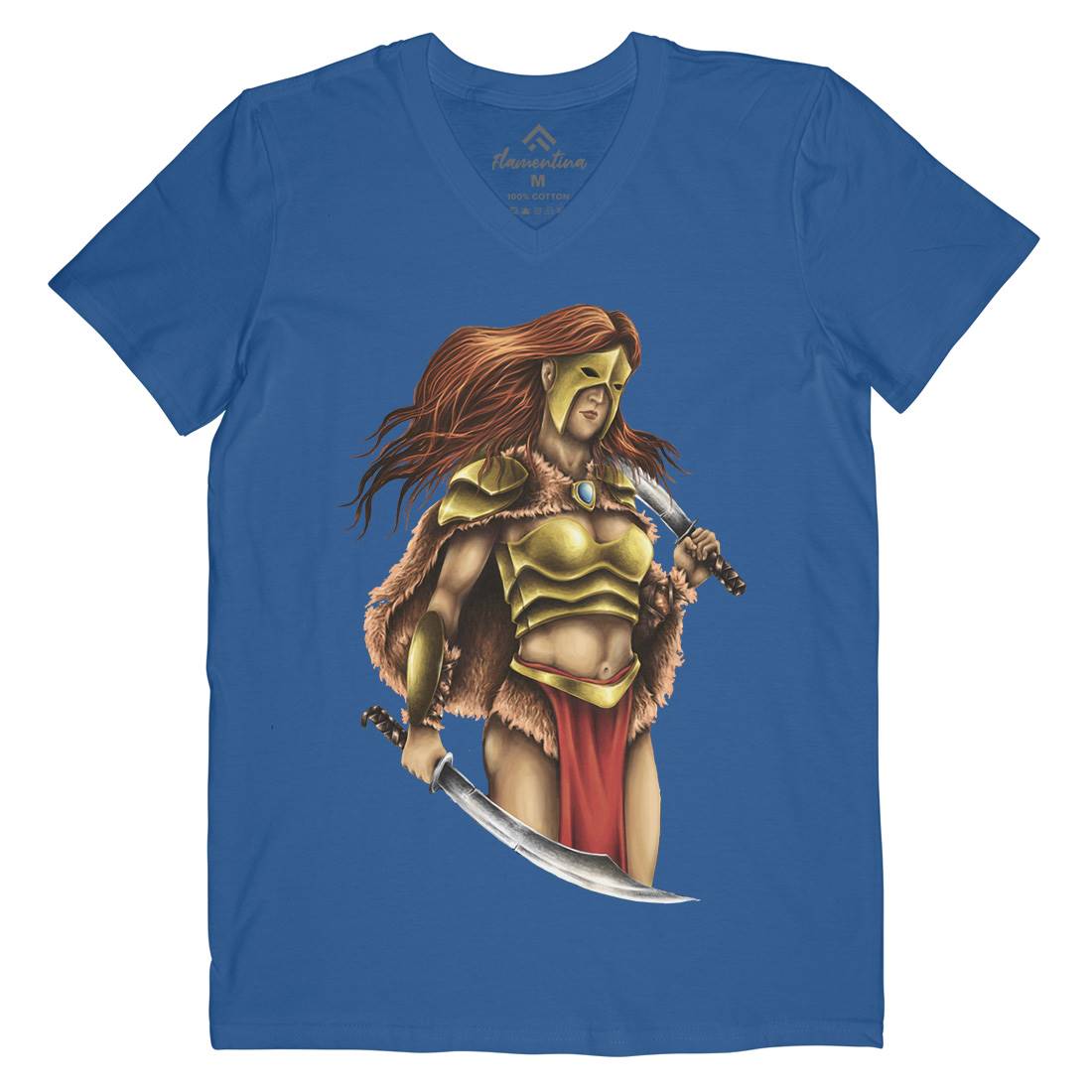 Warrior Queen Mens V-Neck T-Shirt Warriors A496