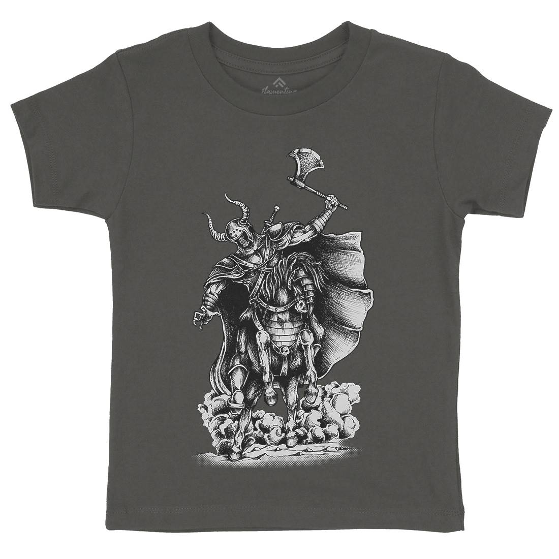 Warrior Skull Kids Organic Crew Neck T-Shirt Warriors A497