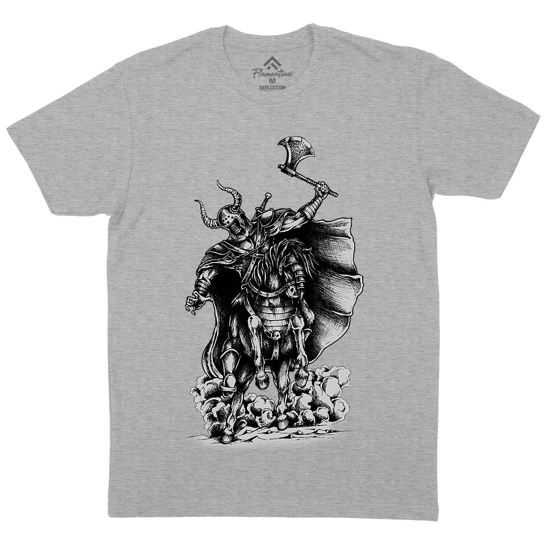 Warrior Skull Mens Organic Crew Neck T-Shirt Warriors A497