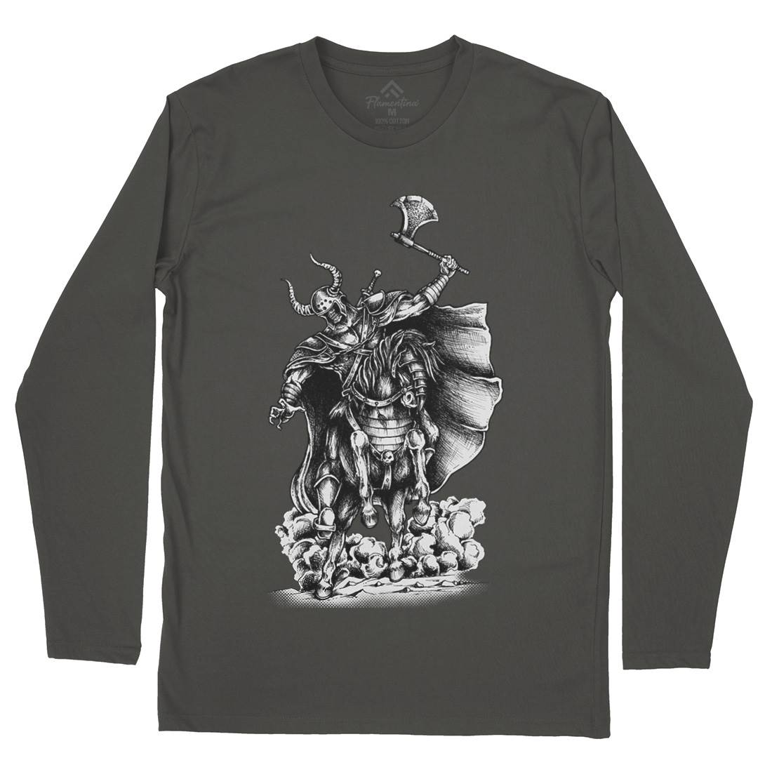 Warrior Skull Mens Long Sleeve T-Shirt Warriors A497
