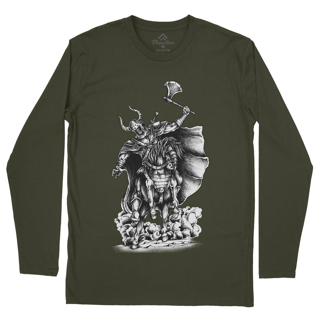 Warrior Skull Mens Long Sleeve T-Shirt Warriors A497