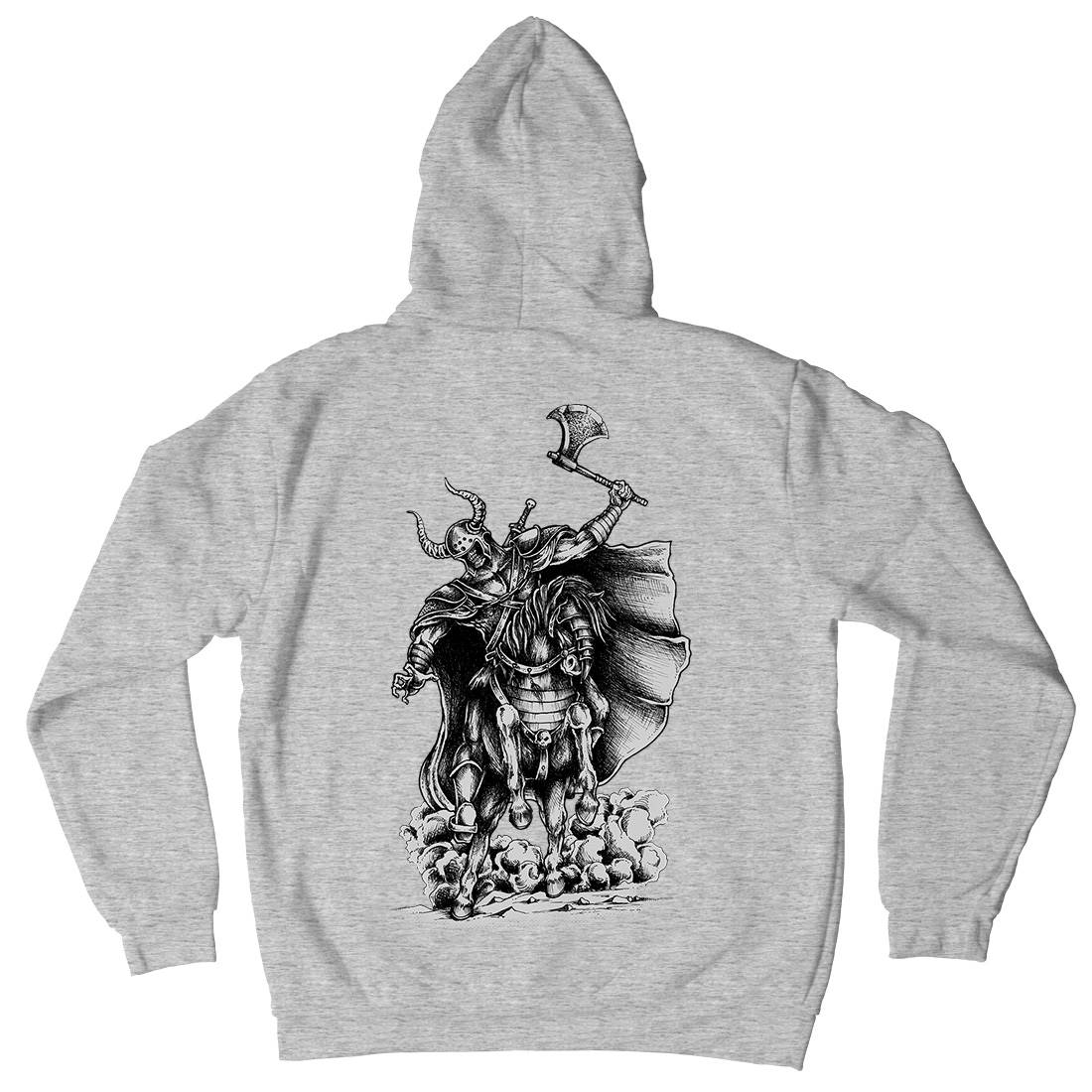 Warrior Skull Mens Hoodie With Pocket Warriors A497