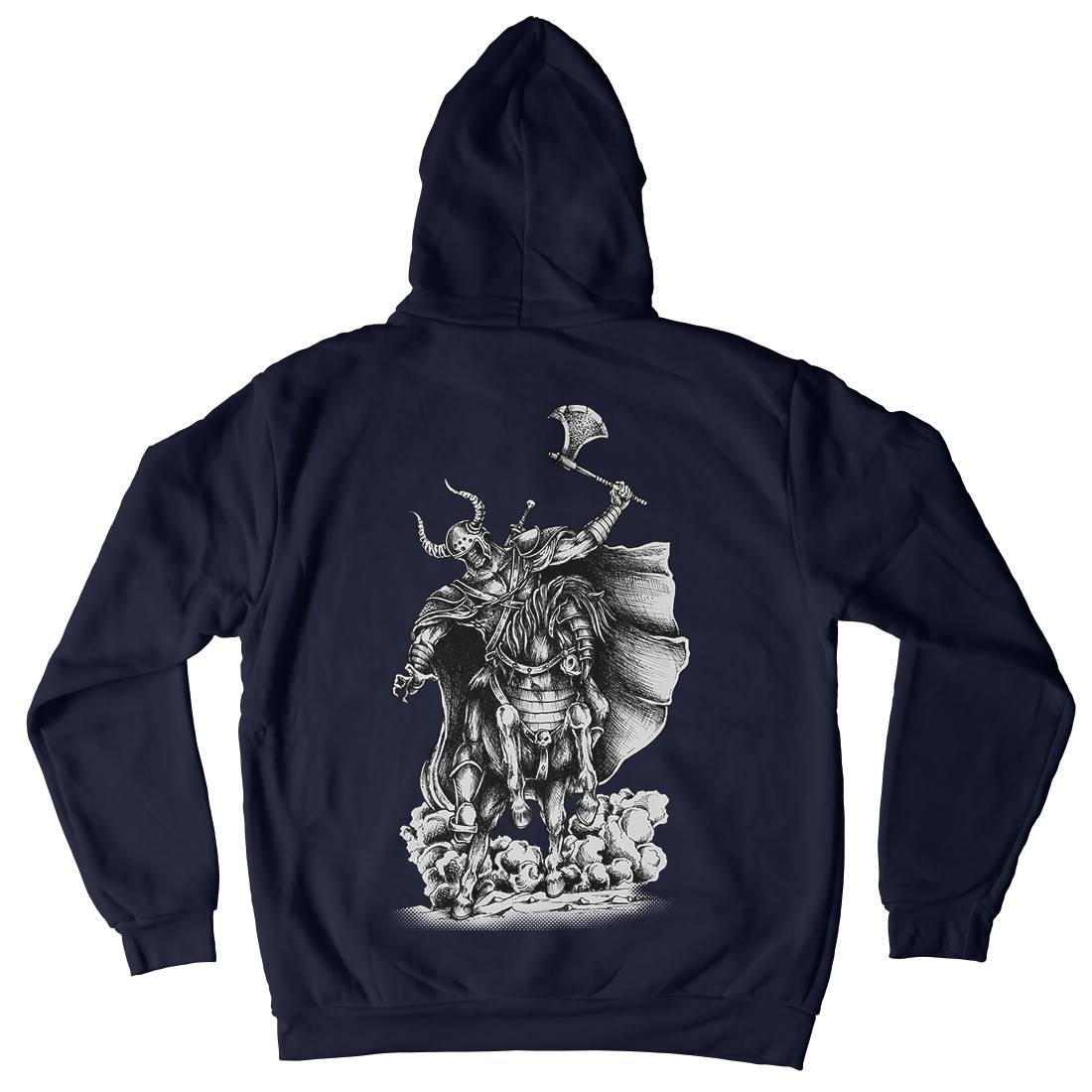 Warrior Skull Mens Hoodie With Pocket Warriors A497