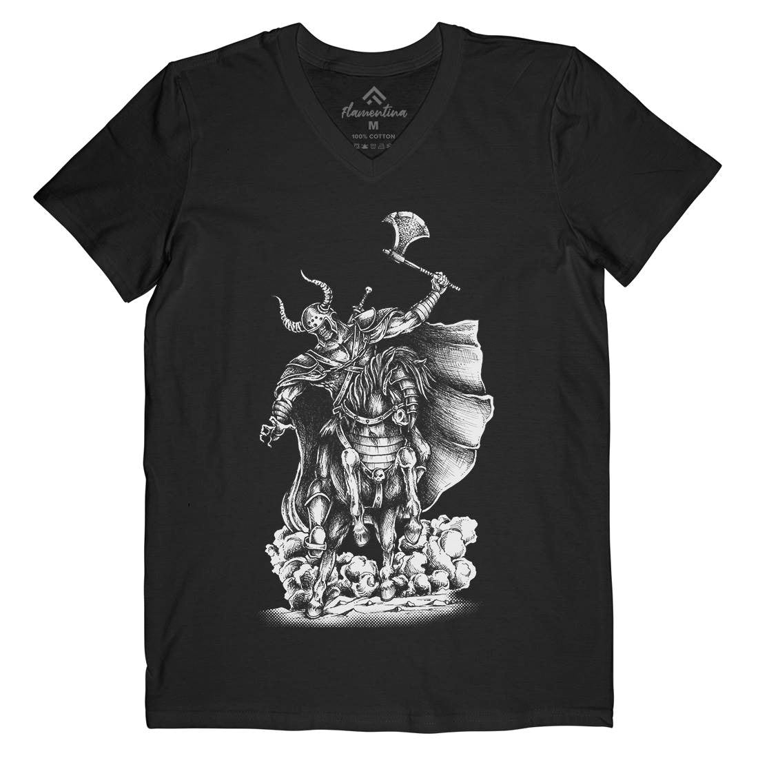 Warrior Skull Mens V-Neck T-Shirt Warriors A497