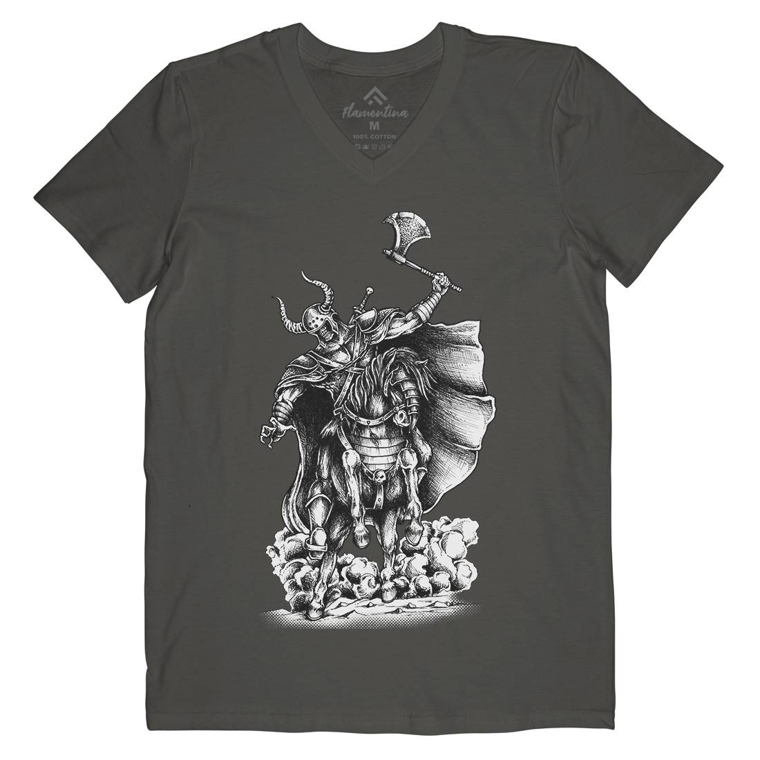Warrior Skull Mens V-Neck T-Shirt Warriors A497