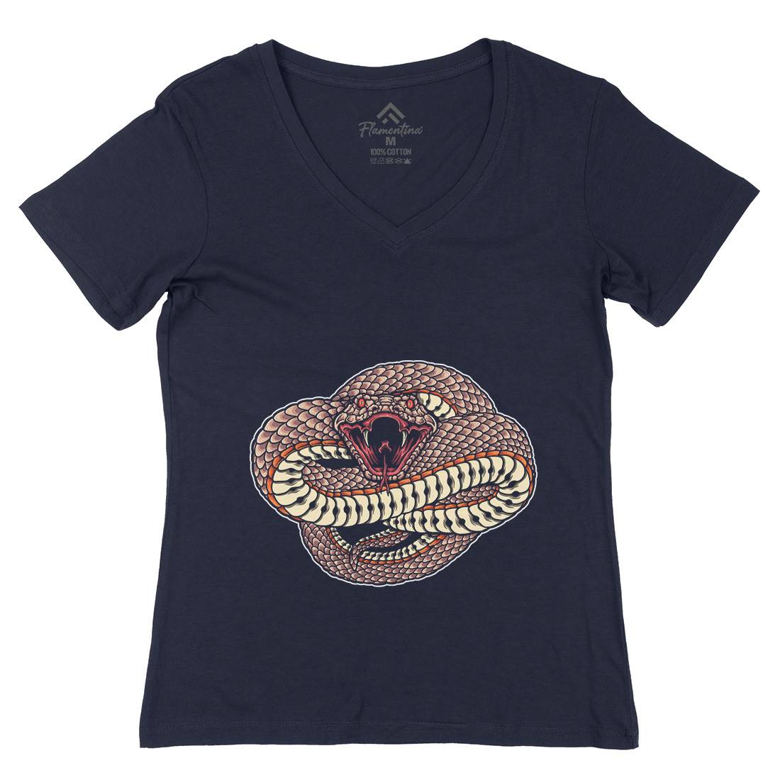 Wild And Dangerous Womens Organic V-Neck T-Shirt Animals A498