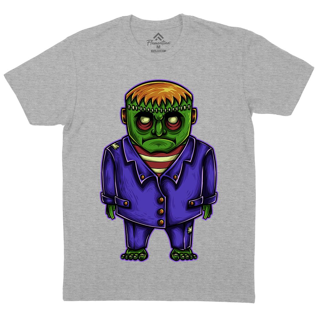 Zombie Mens Organic Crew Neck T-Shirt Horror A500